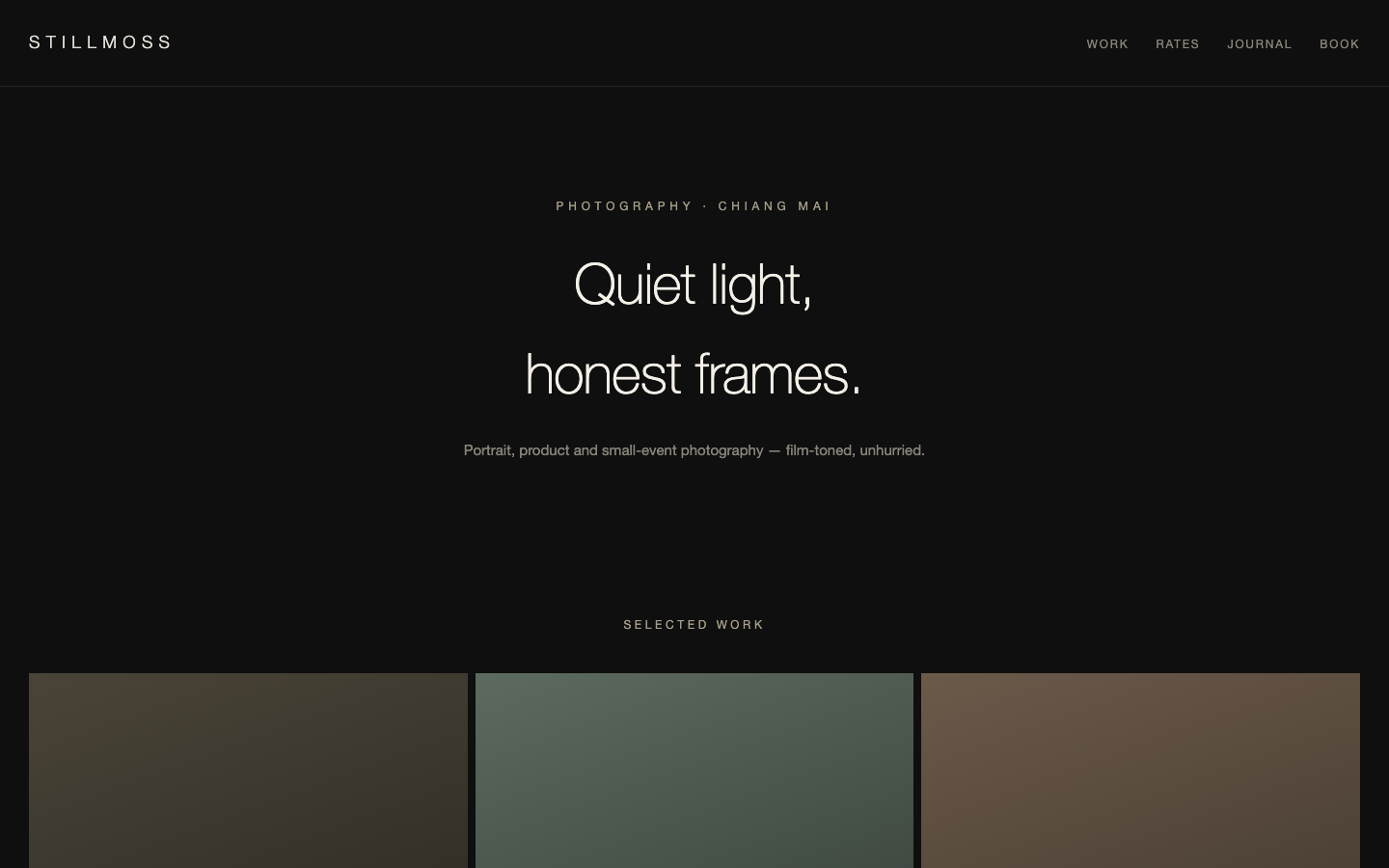 Stillmoss Studio — website preview